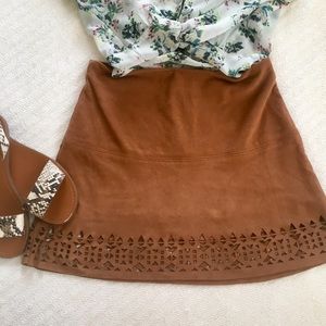 Suede Mini Skirt